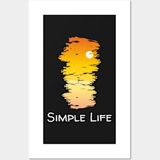 Simple Life - Sunset Over Water Posters and Art